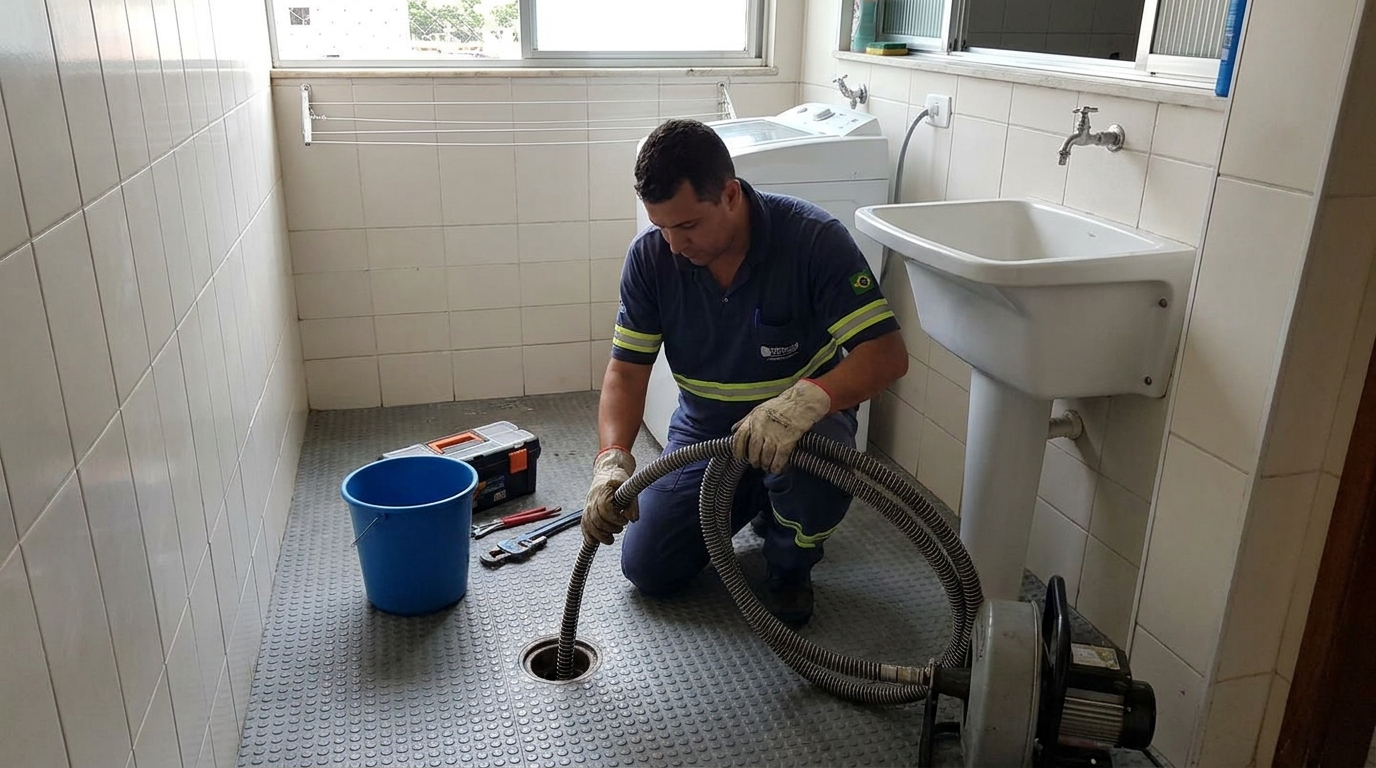 Desobstrução na Cozinha no Ipiranga, Gravataí‑RS